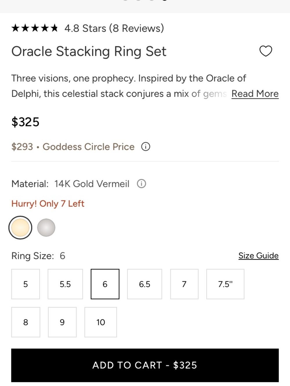 AWE Inspired Oracle Stacking Ring Set - Gold with Blue and Pearl Stones - Picture 6 of 7